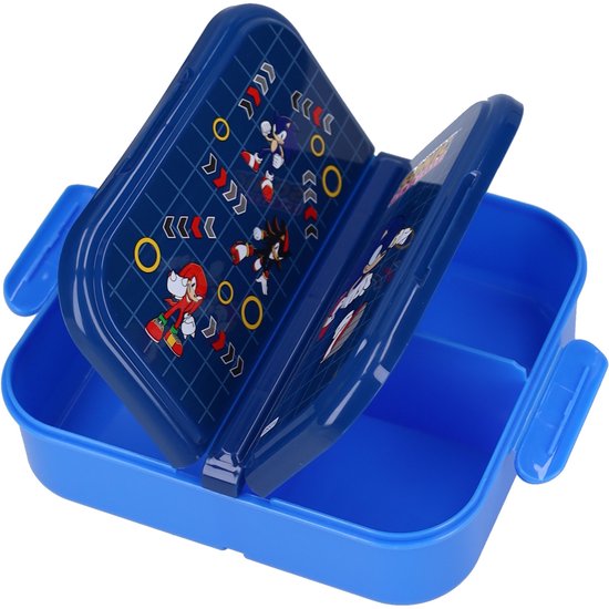 Sonic Eat Yum Repeat Lunchbox - 15 x 18 x 5 cm - Blauw - Sonic, Shadow & Knuckles van Sonic — afbeelding 3
