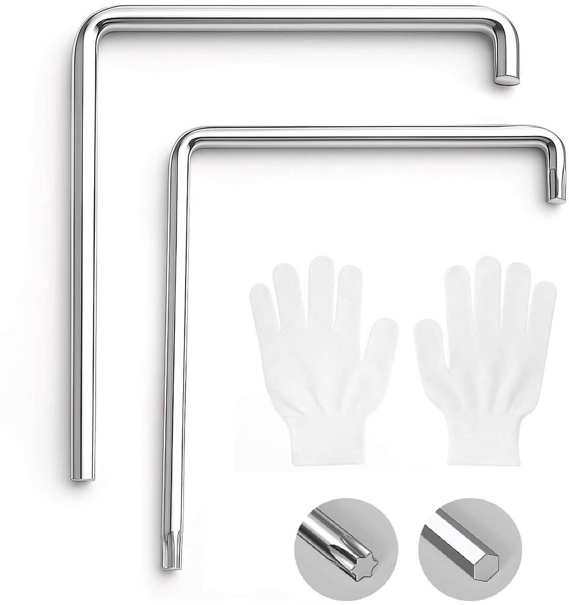 Set van 2 Verstelgereedschappen: 4 mm Inbussleutel en Torx TX15 Sleutel voor Ramen en Deuren, Geschikt voor Roto, Siegenia en Winkhaus Systemen