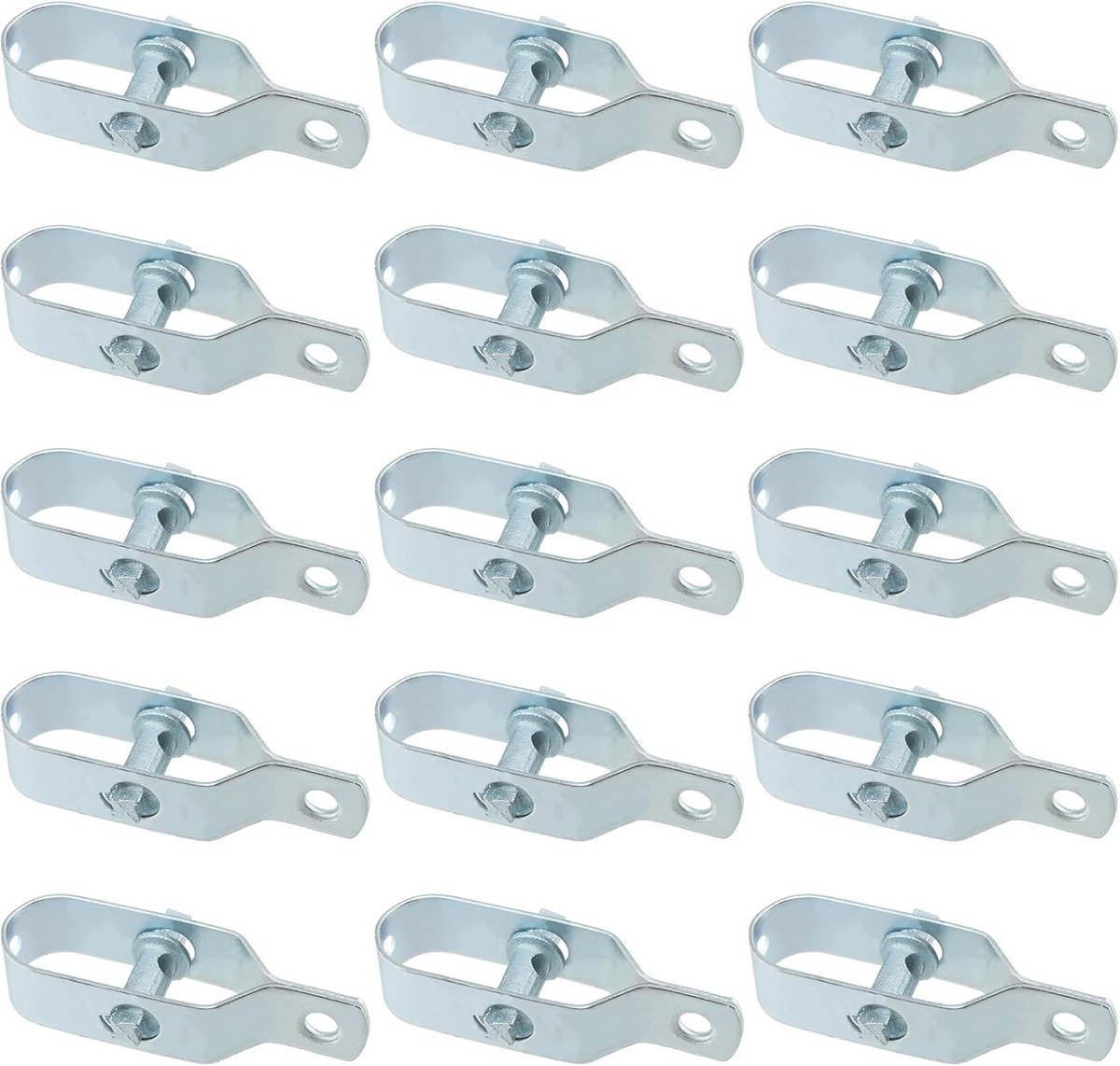 Set van 15 Draadspanners voor Hekwerk, Gegalvaniseerde Spanners voor Tuinhekken, 90 mm, Antraciet, Ideaal voor Draadhekken en Tuinmesh