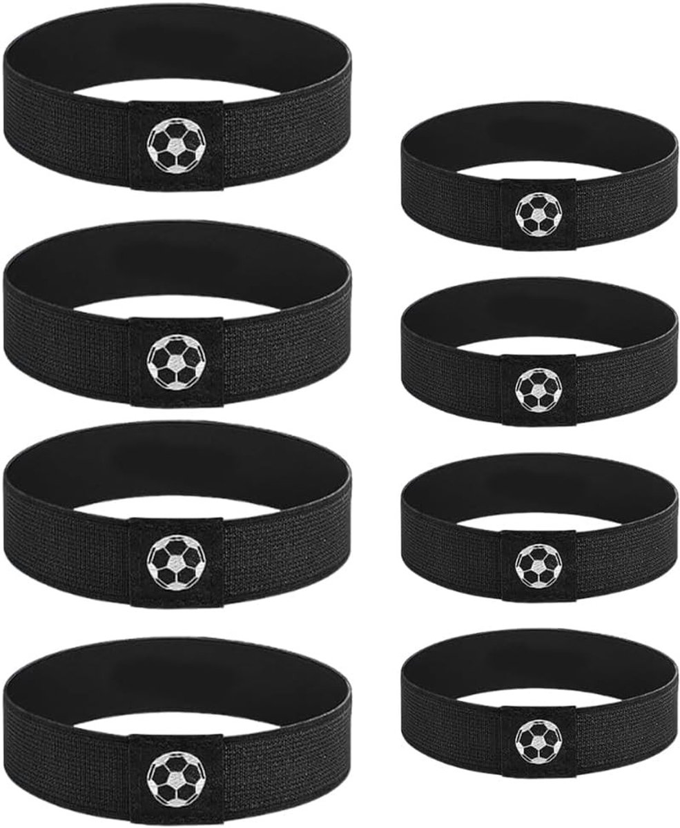 Elastische veters voor voetbalschoenen - 4 paar antislip veters voor kinderen en volwassenen, ideaal voor sportactiviteiten, zwart