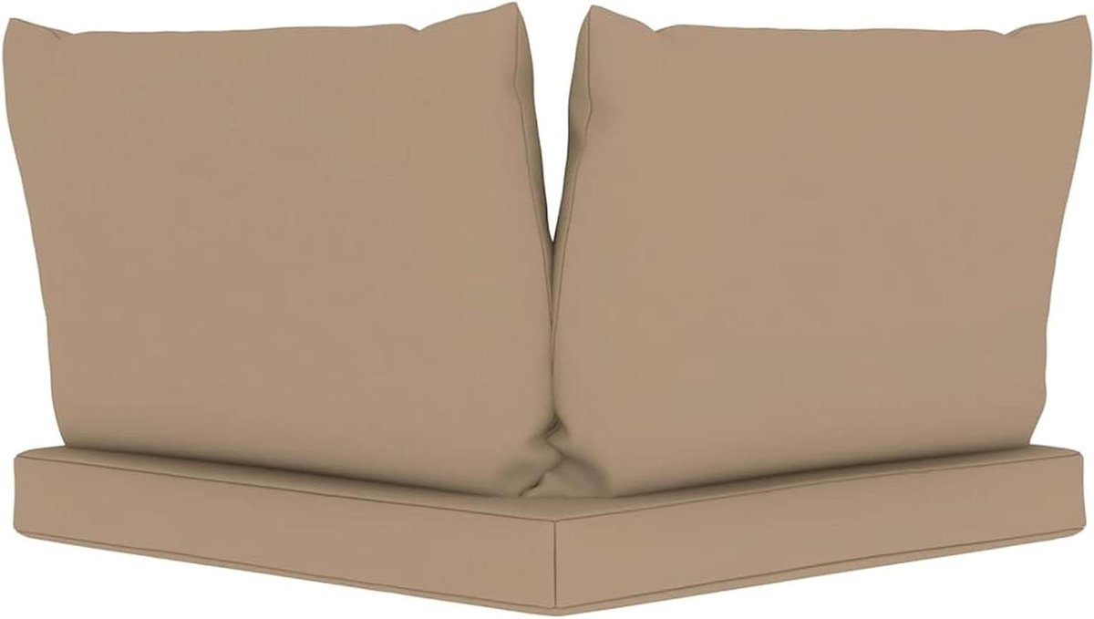 Pallet Kussen Set - Bankkussen Tuinkussen - Buiten Zitten - Dikke Vulling - 3 Delig - Taupe