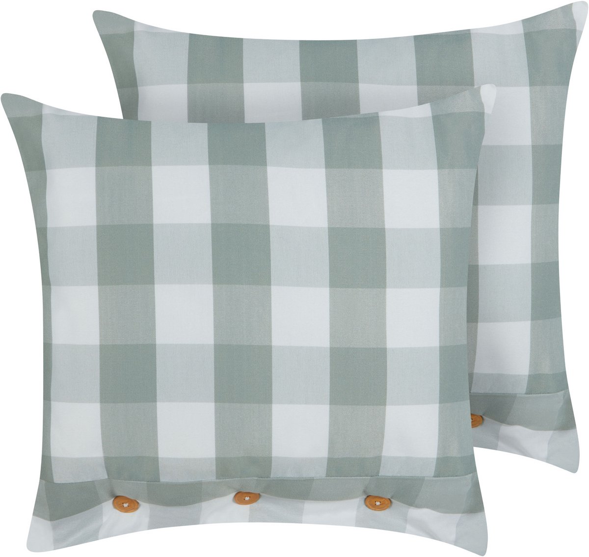 TAMNINE - Sierkussen set van 2 - Mintgroen - 45 x 45 cm - Polyester