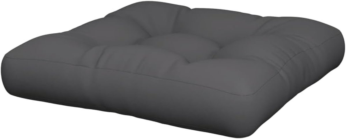 Palletkussen - Bankkussen Terras - Buiten Zitten - Waterafstotend Polyester - 60 x 60 x 12 cm - Antraciet