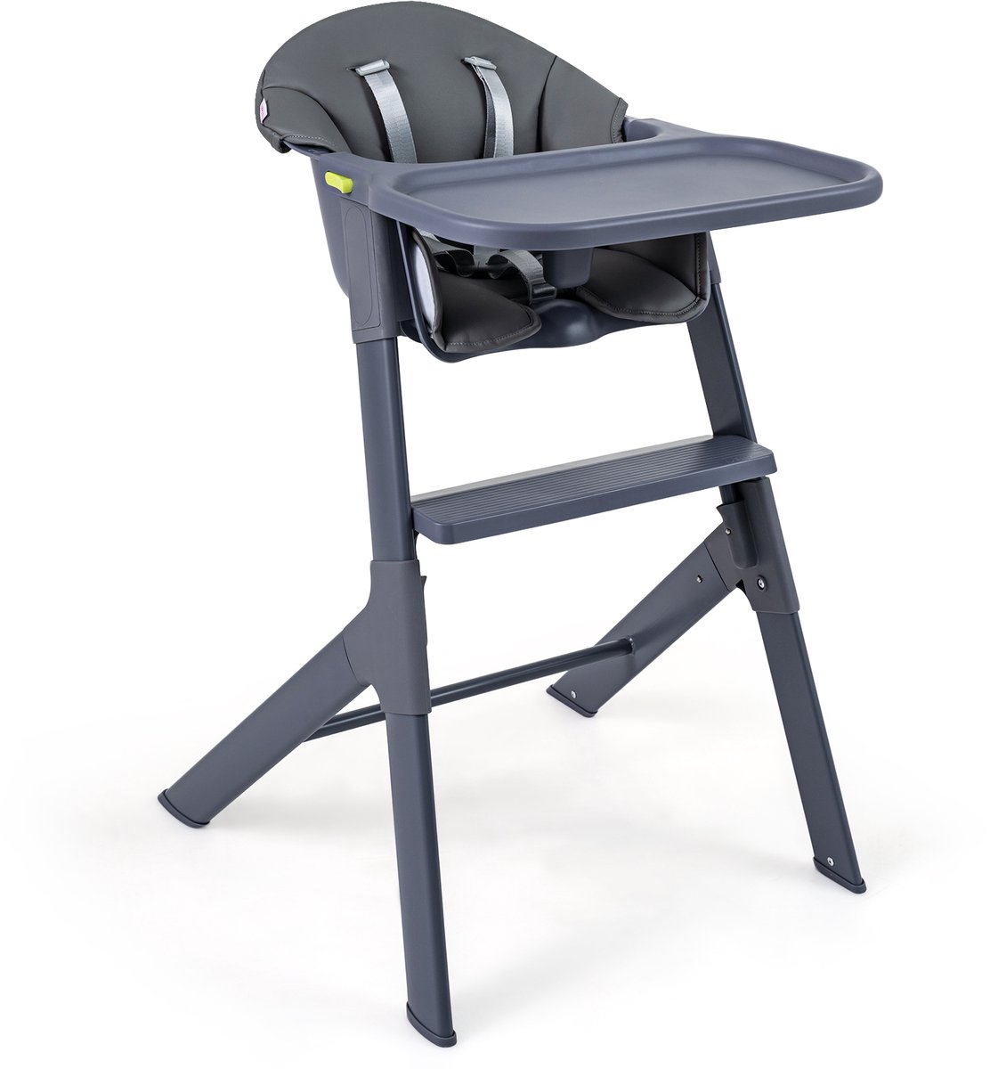 COSTWAY Kinderstoel Baby, 3-in-1 Kinderstoel met verstelbaar dienblad | Babystoel met voetsteun & 5-puntsgordel, Eetstoel voor kinderen van 6-36 maanden, Grijs