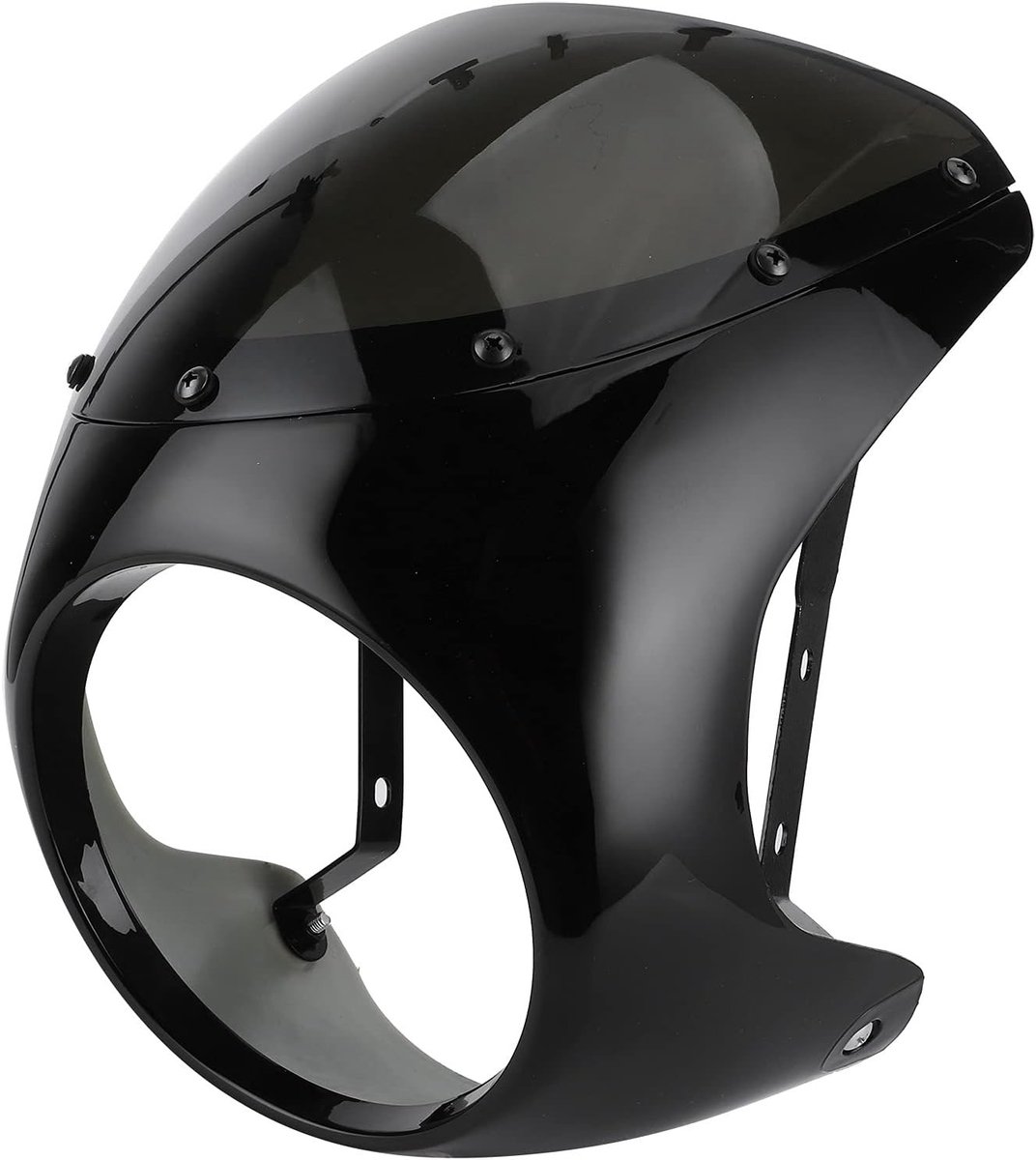 Zwarte 7 inch ABS Koplamp Fairing Winddeflector en Windscherm Universeel voor Motorfietsen met Duidelijke Afwerking