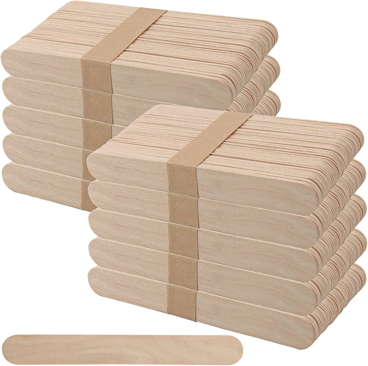 1000 Stuks Houten Lollipop Sticks 150x18x1.6mm Jumbo Craft Sticks voor IJsjes, Labels en Creatieve Projecten