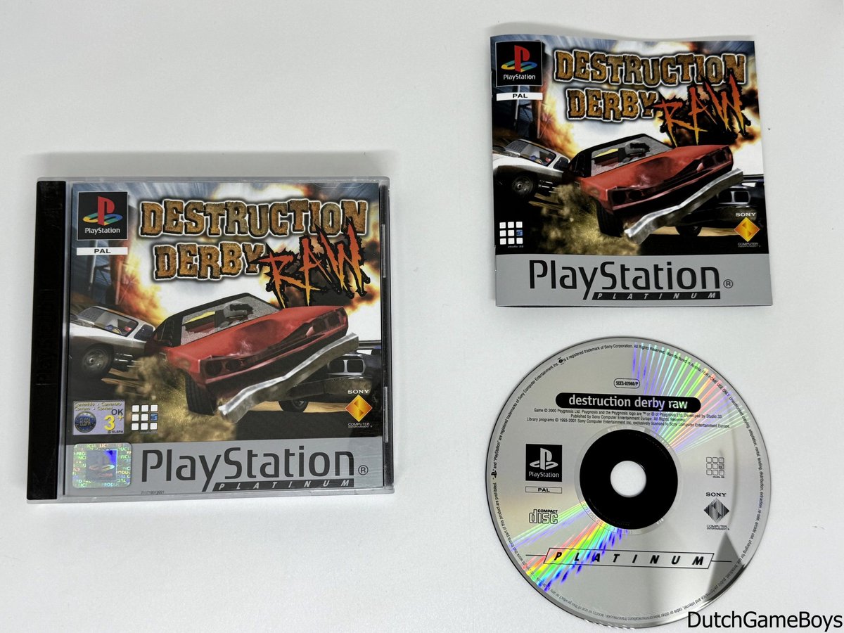 Playstation 1 / PS1 - Destruction Derby - Raw - English - Platinum