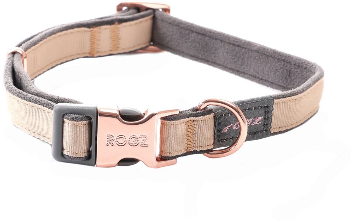 Rogz Urban Halsband Goud - Hondenhalsband - L