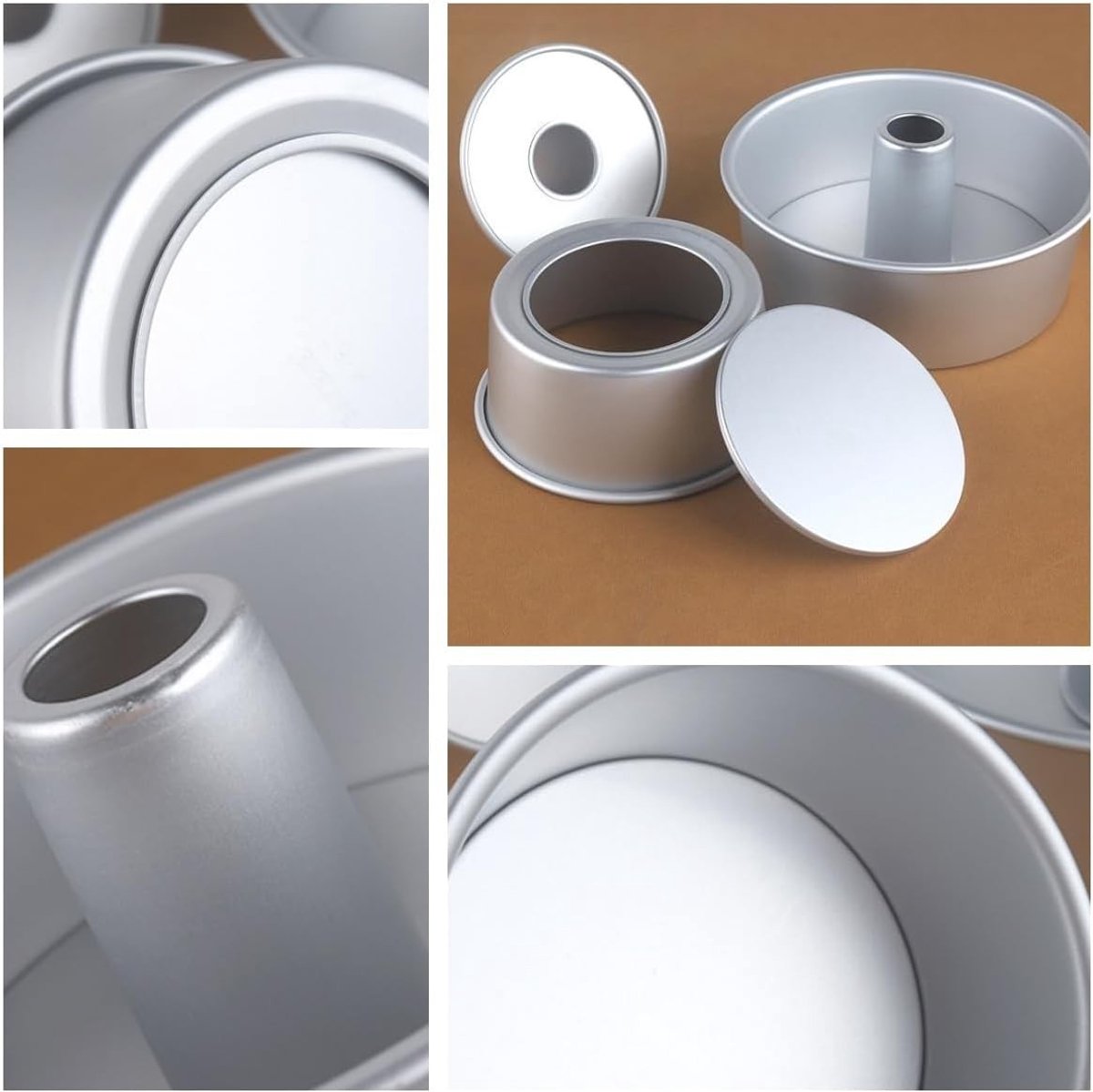 Chiffon Cakevorm Set - Aluminium - Afneembare Bodem - Hol Ontwerp - Voor Bakliefhebbers
