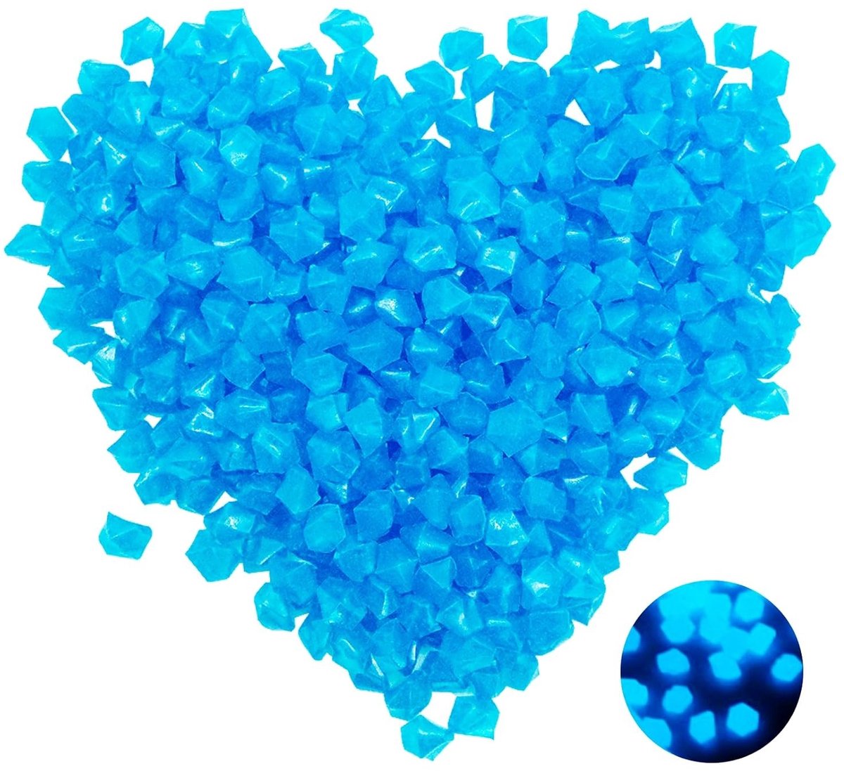 Lichtgevende Grindstenen - Blauw - Veilig en Duurzaam Materiaal - Eenvoudig in Gebruik - Voor Tuin en Aquarium