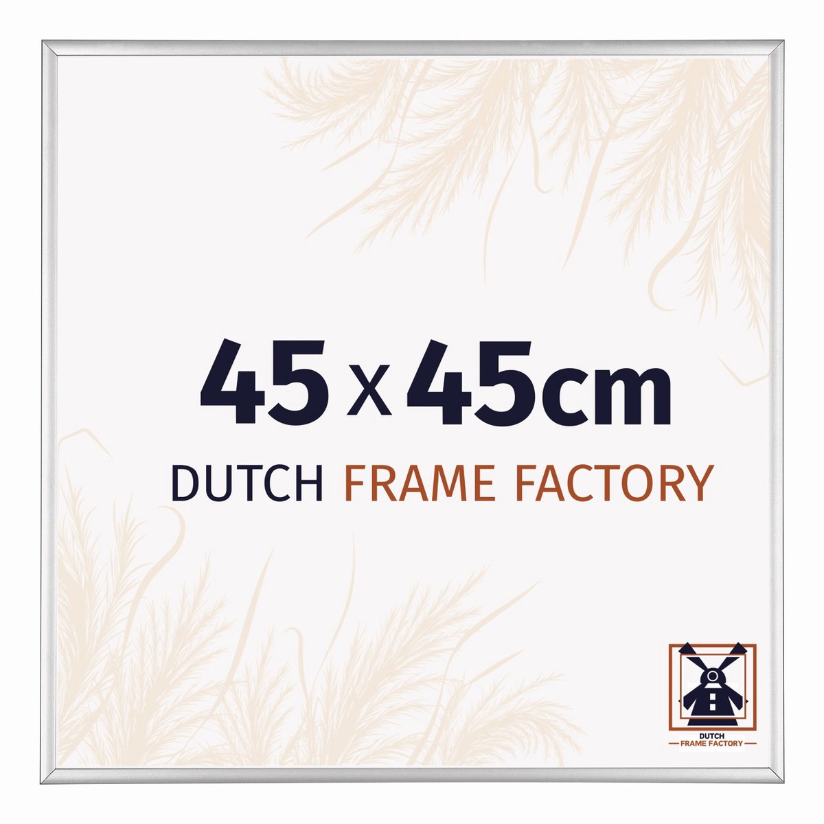 Dutch Frame Factory Fotolijst 45x45 cm - Aluminium - Zilver Hoogglans - Kampen