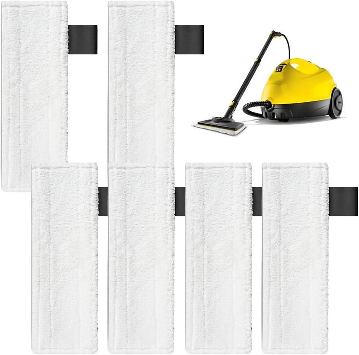 Set van 6 Vervangende Microvezeldoeken voor Stoomreinigers Geschikt voor Easyfix Modellen SC1, SC2, SC3, SC4 en SC5 - Ideaal voor Grondreiniging en Dweilen