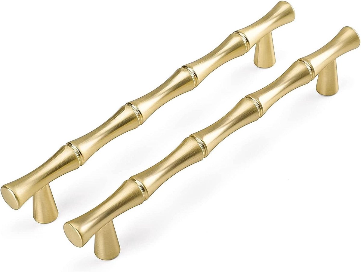 6 Stuks Gouden Meubelhandgrepen met 96mm Gatafstand voor Keuken- en Kastdeuren