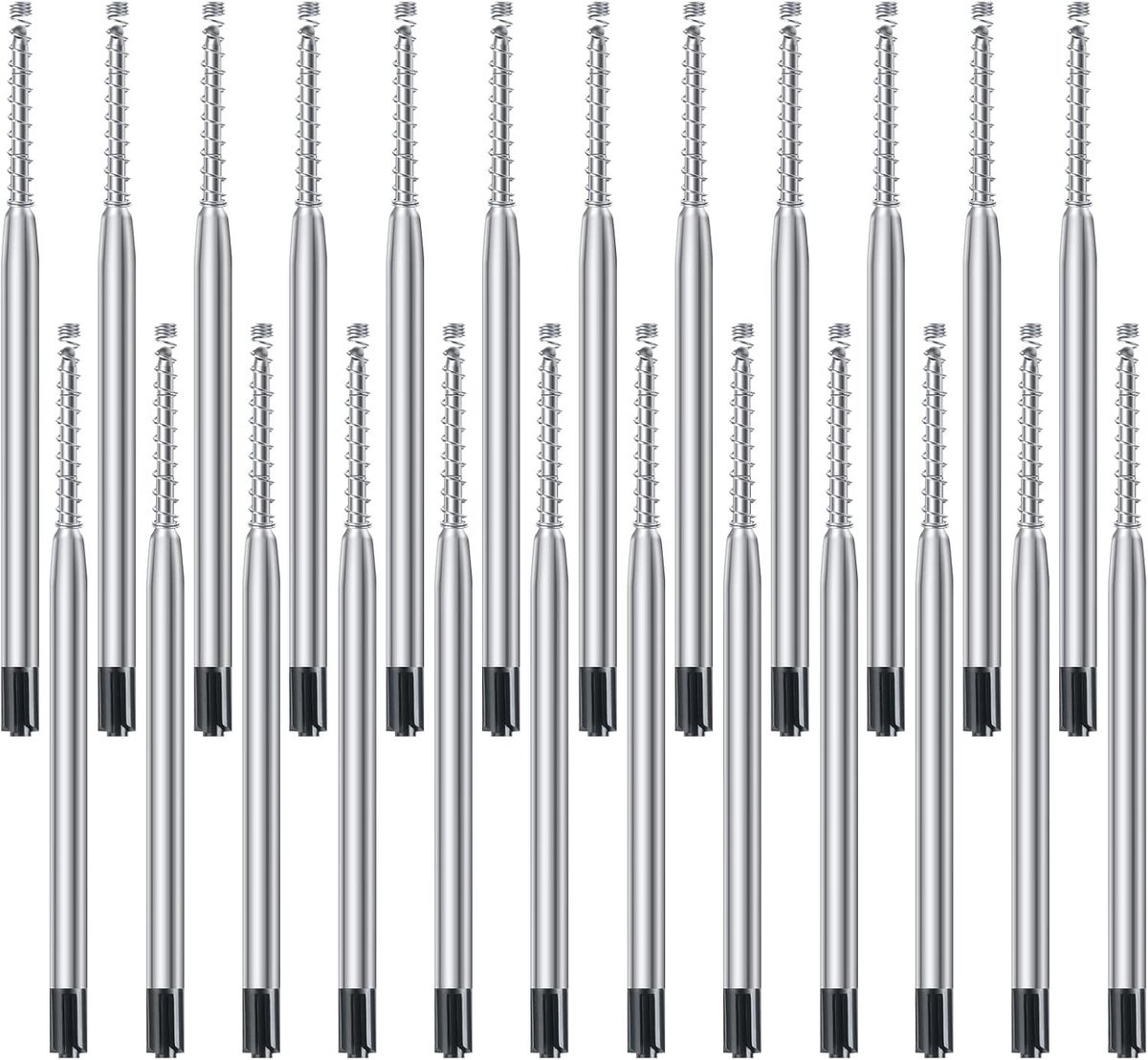 24 Stuks 0.5mm Vervangbare Balpen Navullingen voor Soepele Schrijfstijl, Perfect voor School en Kantoor