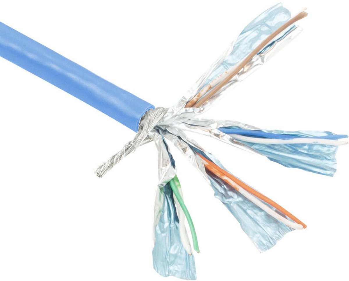 ACT FP656B CAT6 S/FTP PVC Patchkabel Soepel Blauw - 305 meter
