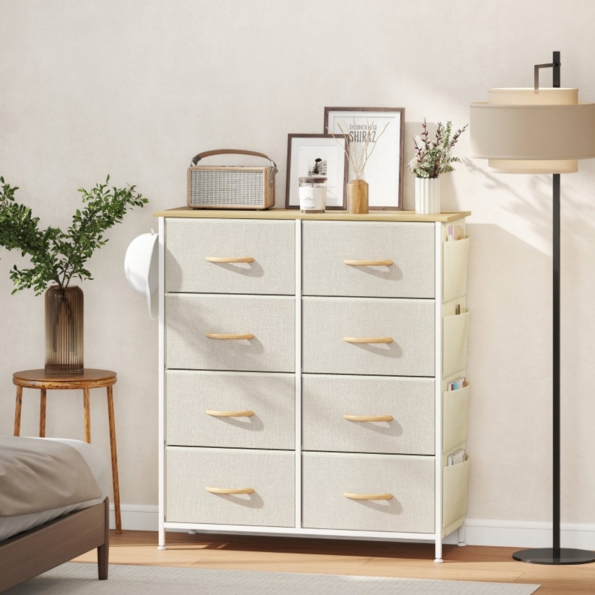 MODFU - Ladekast - Acht Stoffen Lades - Stalen Frame - Beige