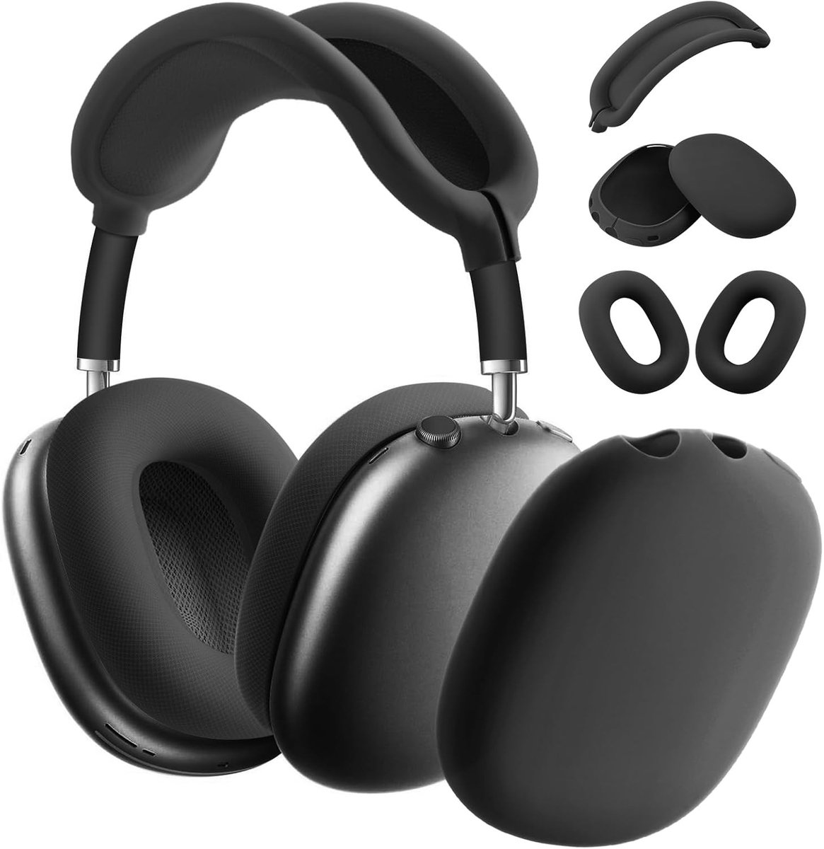 Zachte siliconen oorkussens en TPU beschermhoes met hoofdbandcover voor AirPods Max - Accessoires voor optimale bescherming en comfort