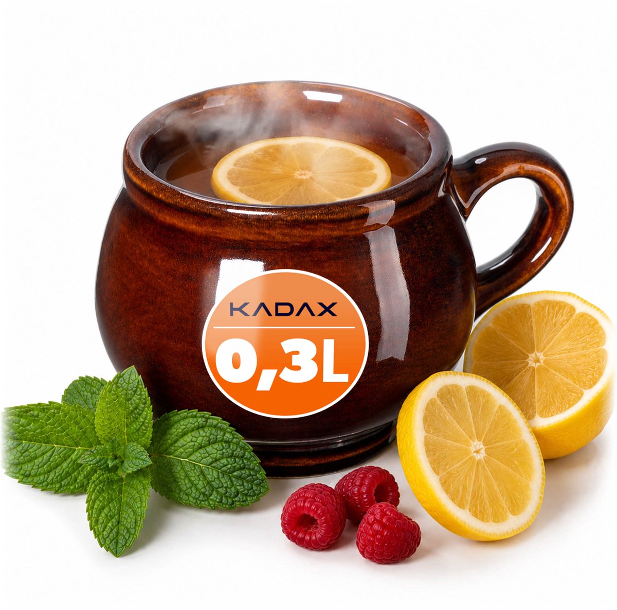 KADAX mok voor glühwein 300ml steengoed met handvat voor geschenkkeramiek