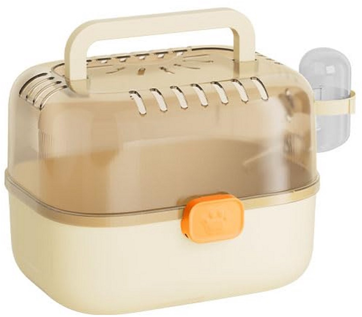 Namajunas - Hamsterkooi - Voor kleine dieren met waterflesje - Hamster reismand met transparante deksel - 25*17*15cm - Hamster speelgoed - Knaagdieren kooi - Draagbaar - Reiskoffer - Reismand
