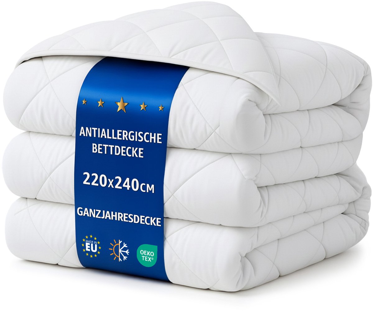 Dekbed zonder overtrek 240 x 220 cm - all-season Gewatteerd en Microvezel dekbedden naar bed Dekbed 220 x 240 cm Oeko-Tex
