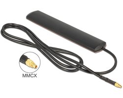 LTE -antenne MMCX -plug 3 DBI Omnidirectionele vaste zwarte lijmmontage