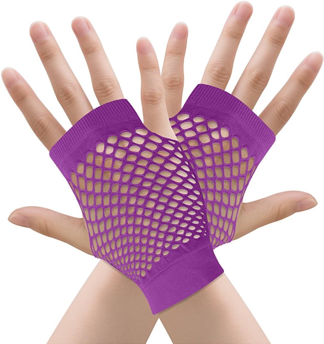 Vingerloze Mesh Handschoenen voor Dames, Elastische Ademende Net Handschoenen, Perfect voor Cosplay en Feestoutfits