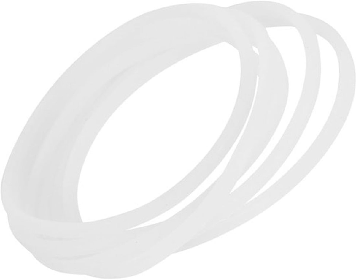 6 stuks nieuwe reserveafdichtingen rubberen afdichtring flexibele witte O-ring keuken reserveonderdelen voor Magic plat kruis lemmet (6 stuks)