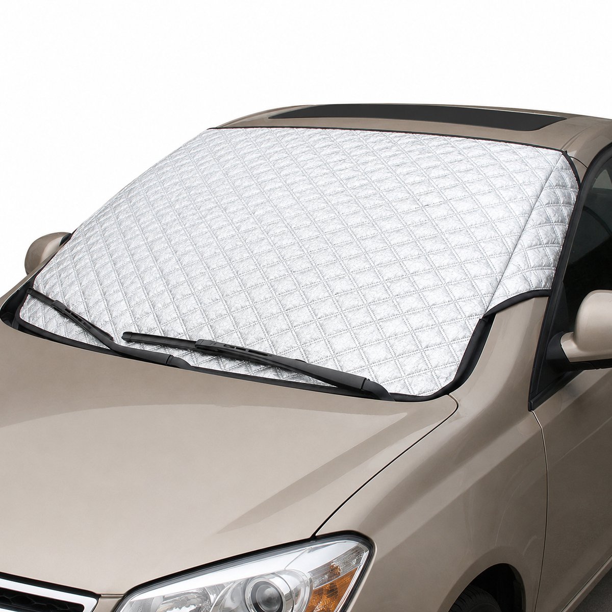 Autozonnescherm-Anti Ijs Decken Auto - Voorruitcover - Auto Zonnescherm Voorruit tegen Vorst Sneeuw en UV - Universeel - XL 145 x 100 cm