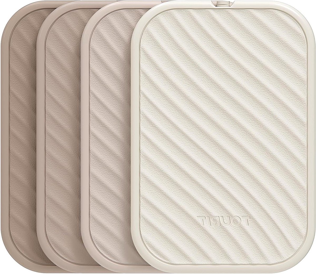Koelelementen Set - Koelaccu's Lunchbox - Eten Koel Houden - Extra Plat Ontwerp - 4 stuks - Bruin