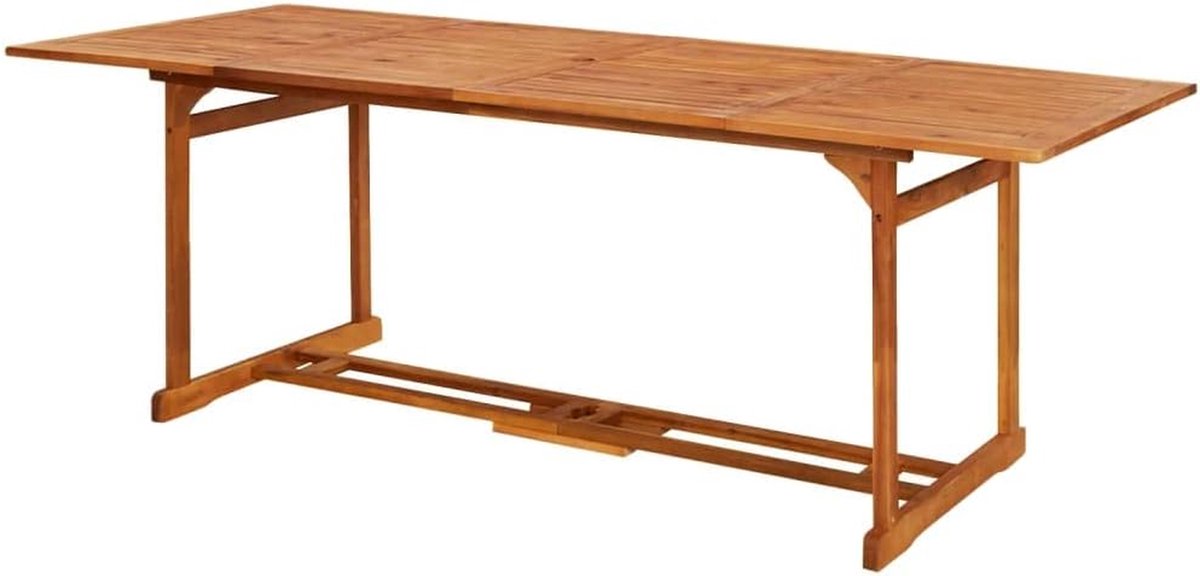 Buitentafel Acaciahout - Tuintafel Eettafel - Buiten Dineren - Massief Hout - 220 x 90 x 75 cm - Bruin