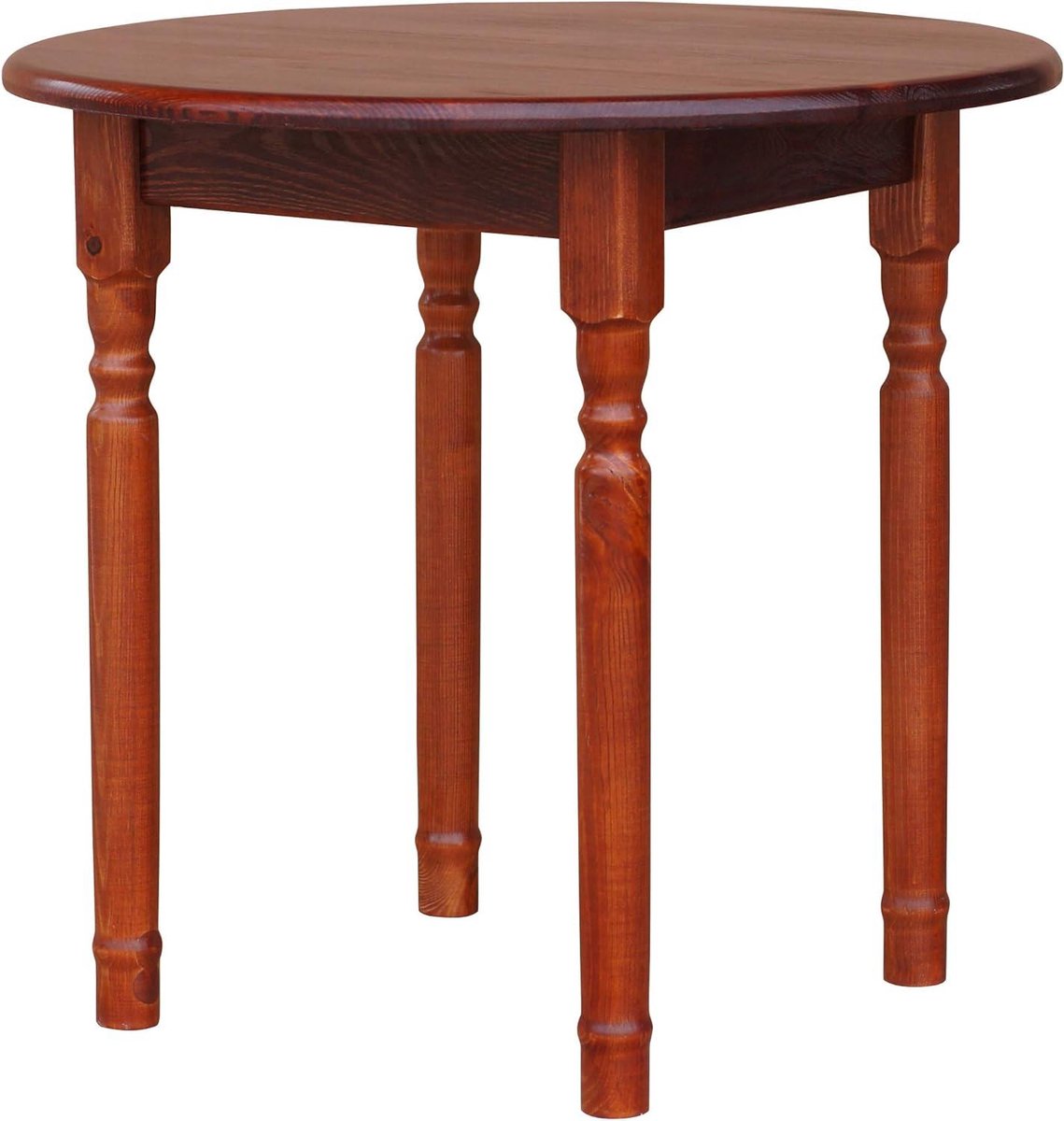 Ronde Houten Tafel - Eettafel Keukentafel - Gezellig Tafelen - Massief Grenenhout Handgemaakt - 90 cm Diameter - Calvados