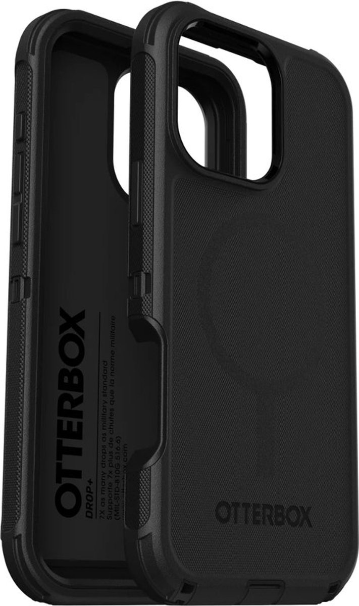 OtterBox - Apple iPhone 16 Pro Max - Defender Geschikt voor Mag - Back Cover Hoesje - Zwart