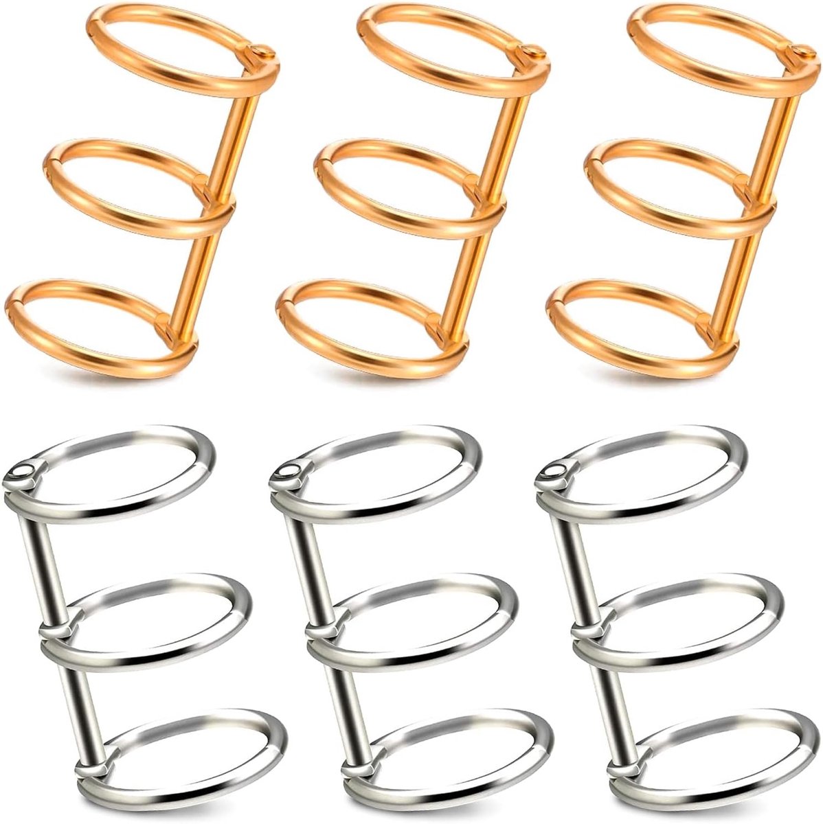 Boekringen 20mm - 6 Stuks Verbindingringen voor Fotoalbums, Scrapbooks en Handwerk