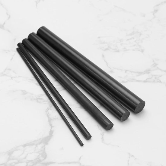 Hengel Reparatieset - Koolstofvezel - 10-delige Set - Vliegvisserij - Massieve Hengel - Baitcasting - Spinning Hengel - 2mm 4mm 6mm 8mm 10mm - Geschikt voor Reparaties - Zwart Er zijn in totaal 10 onderdelen in deze set. — afbeelding 2