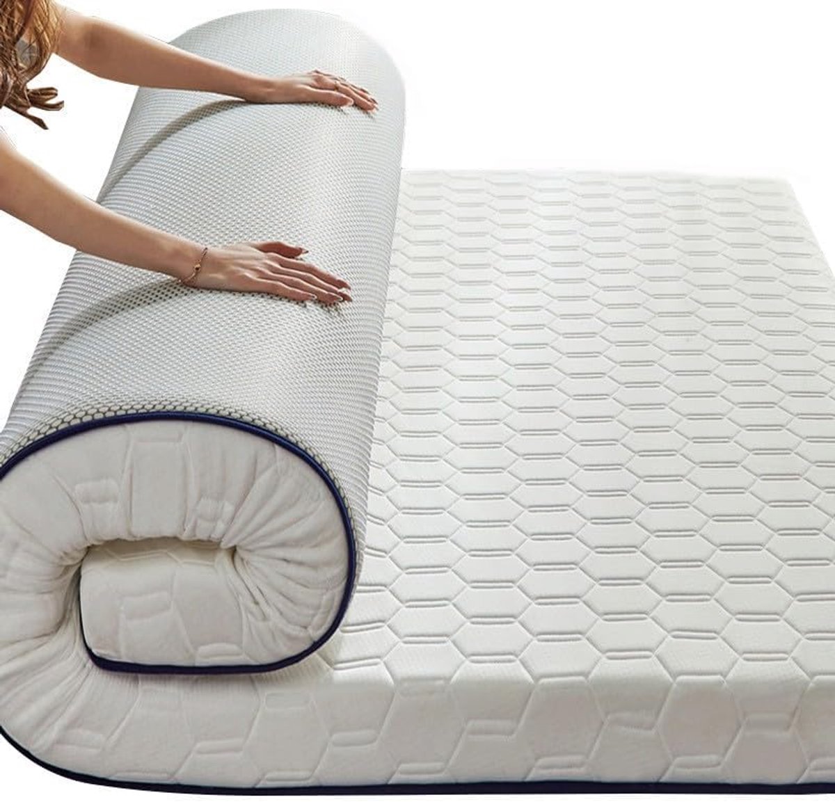 Latex Futon Matras - Slaapmat Japanse Tatami - Gastvrij Ontvangen - Verdikt Ontwerp - 120 x 200 cm - Grijs