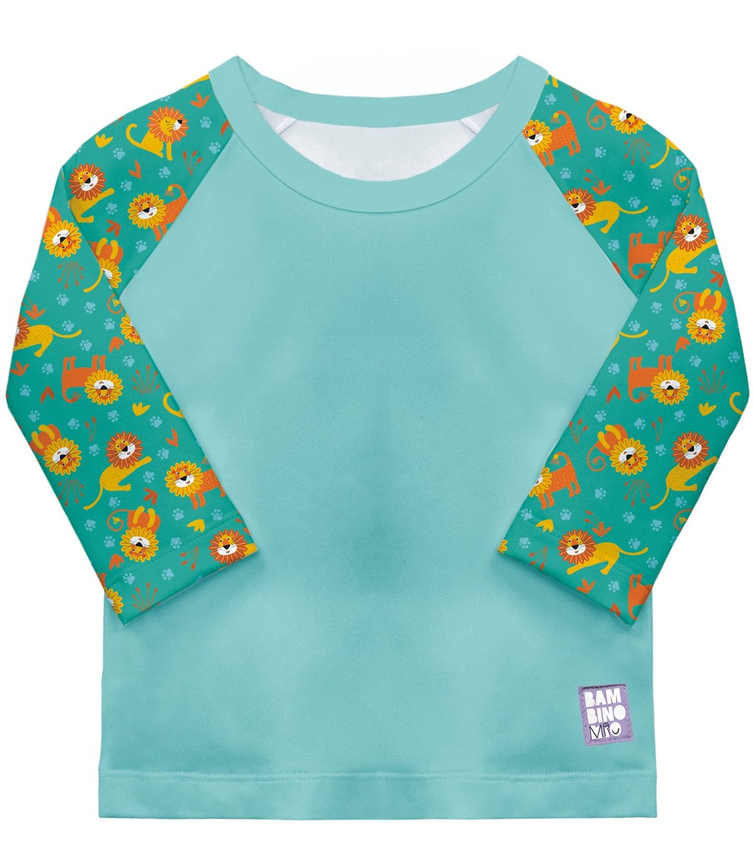 Baby UV-zwemshirt UPF 40+ met lange mouwen - Coole katten motief