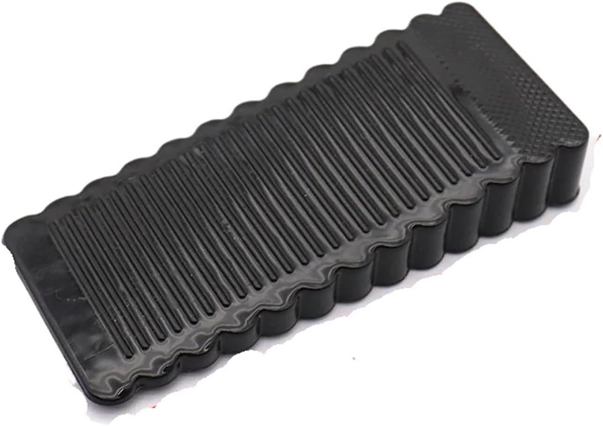 Deurstopper Siliconen - Wig Deurstop - Bescherming Muren - Antislip Onderkant - 100 x 100 x 10 mm - Zwart