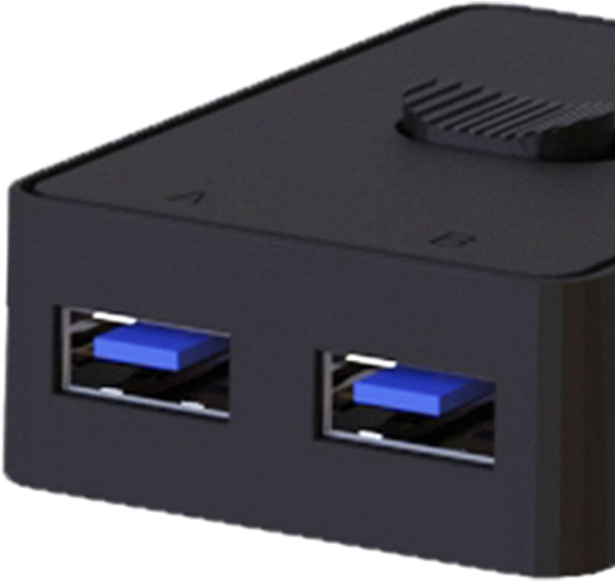 USB Printer Delen Schakelaar - USB Switcher Hub - Apparaten Delen - Hoge Snelheid USB3.0 - 6.2x4.3x2 cm - Zwart