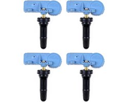 Bandenspanning Sensor - TPMS Monitor Systeem - Veilig Rijden - Voorkomt Lekke Banden - 4 Stuks - Zwart