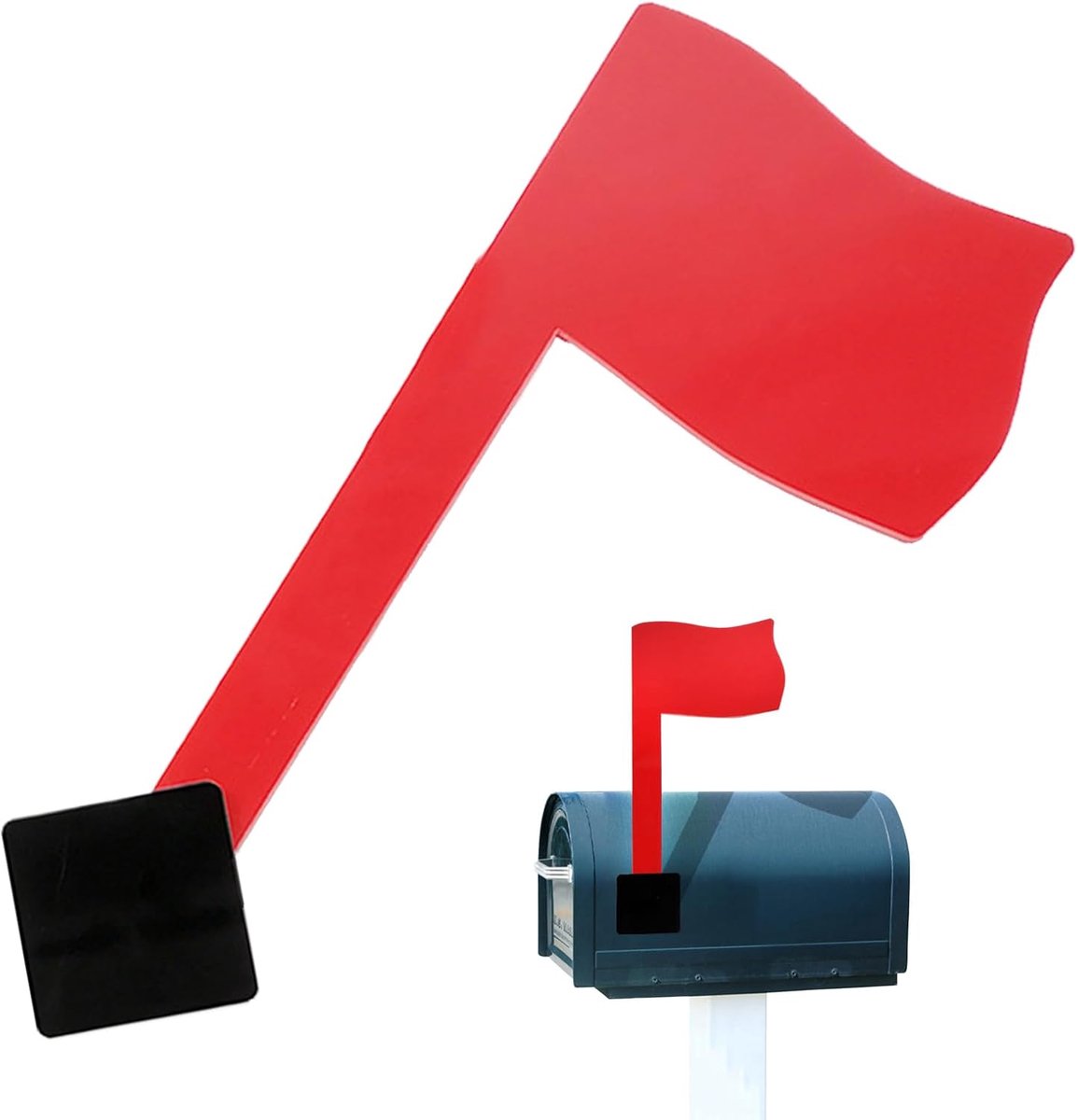 Brievenbus vlag - Post indicator - Post controleren - Gereedschapsvrije montage - 15 cm - Rood