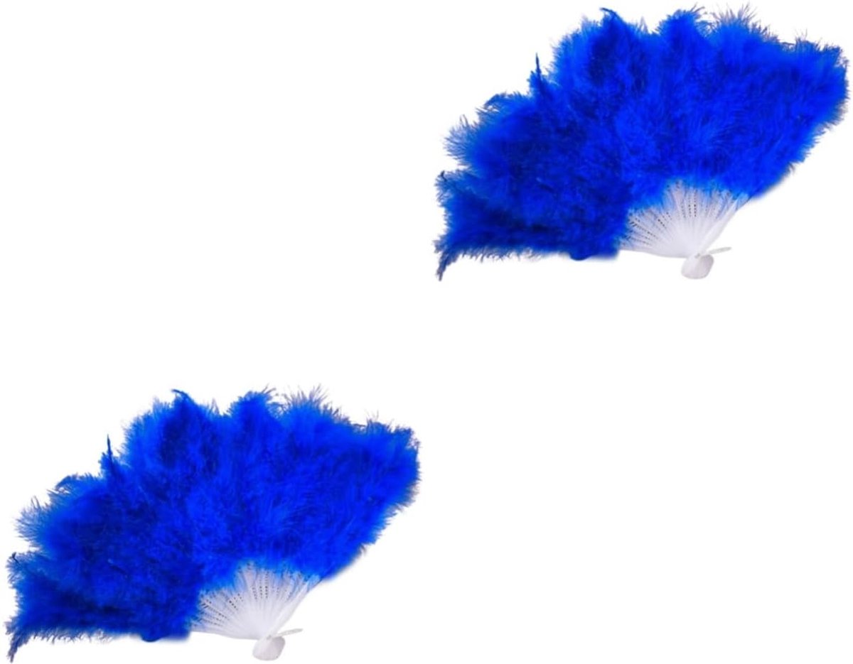 Opvouwbare Handventilator - Dansrekwisiet - Feestdecoratie - Veilig Kunststof Handvat - 25 x 45 cm - Blauw
