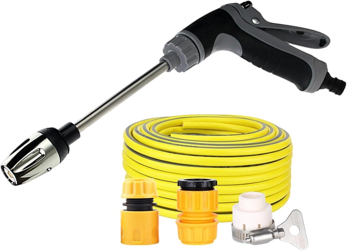 Hogedrukreiniger - Vloerreiniger - Auto Tuin Huis - Instelbare Sproei-intensiteit - 380 gram - Grijs