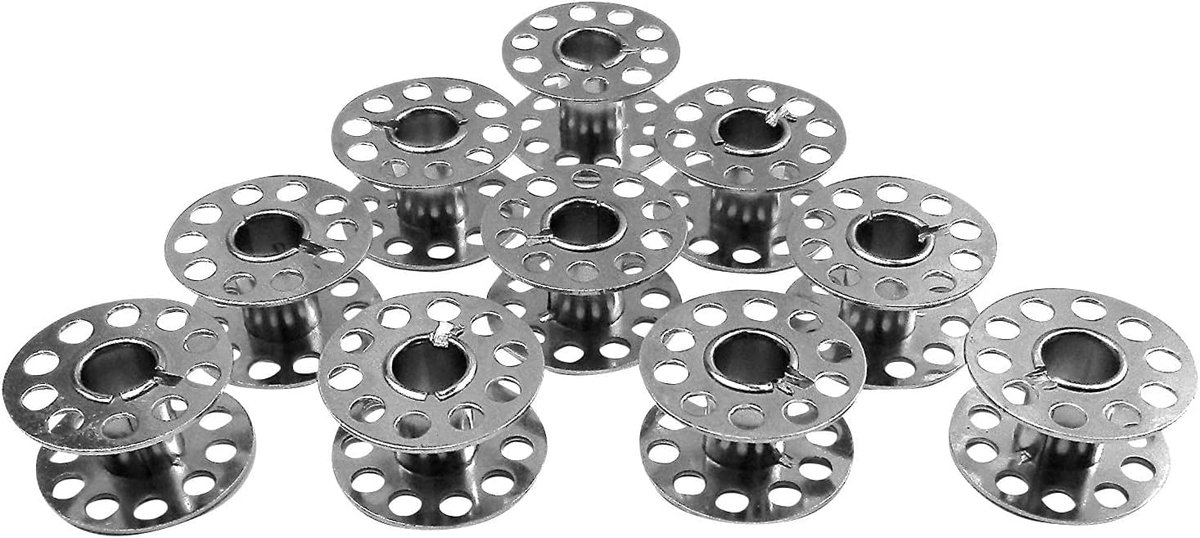 Naaimachine Spoelen - Spoelen Set - Naaien - Geperforeerd met Gaten - 10 stuks - Metaal