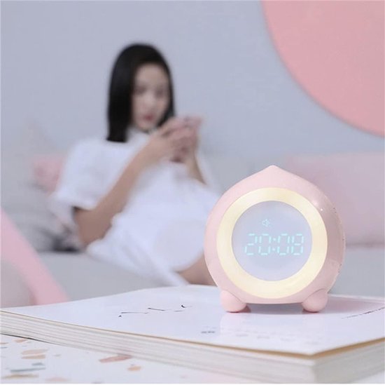 Nachtlamp Wekker - Slaaptraining Klok - Kinderen Leren Slapen - Zonsopgang Simulator - 300.00 Gram - Meerkleurig — afbeelding 4