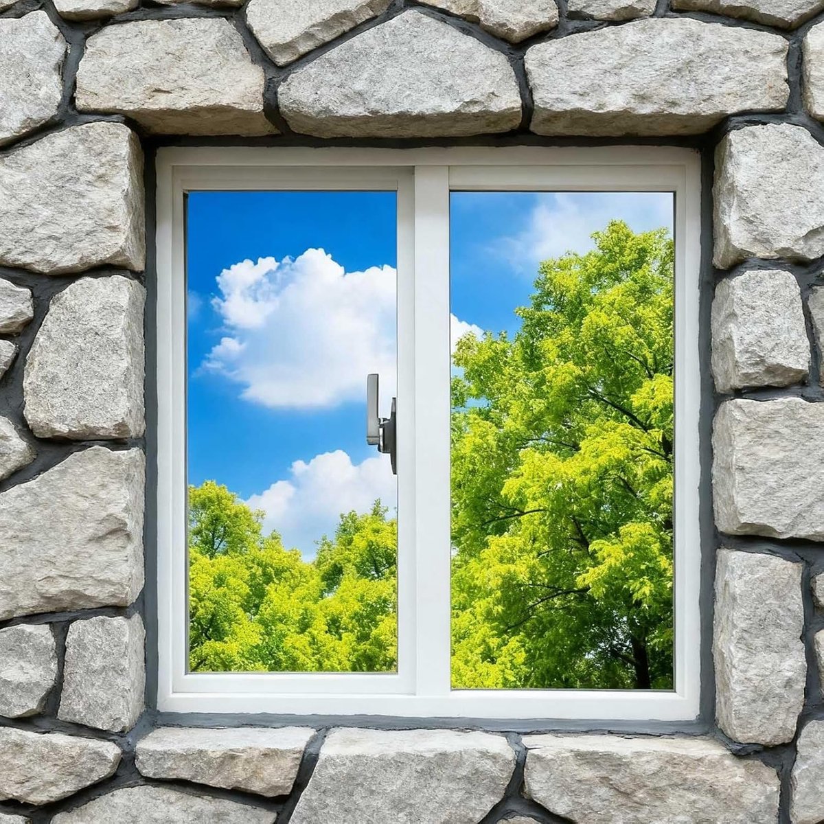 Aluminium Schuifraam - Buitenraam Schuurraam - Ventilatie en Licht - Gehard Glas - 81 x 55 cm - Wit