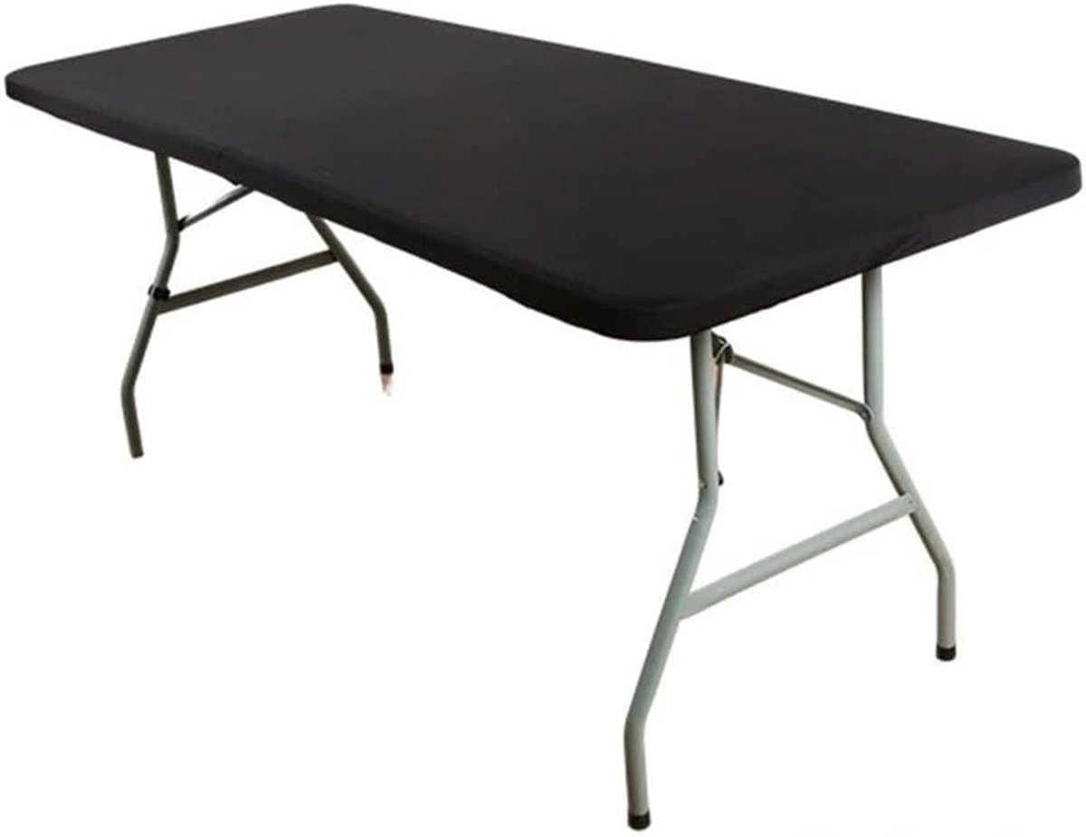 Tafelkleed - Beschermhoes - Buitenfeesten - Elastische rand - 183 x 76 cm - Zwart