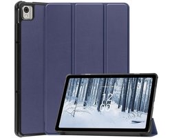 Tablet Hoes Geschikt voor Nokia T21 | Book Case met Standaard | Kunstlederen Beschermhoes | Tri-fold | Blauw