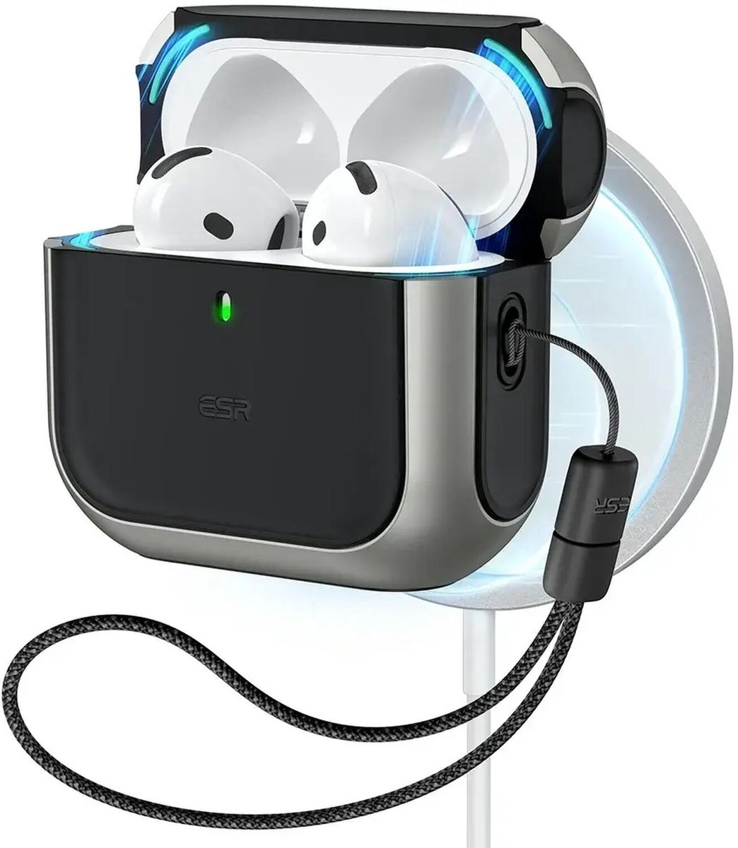 ESR Halolock Orbit Hybrid Hoes Geschikt Voor AirPods 4 (AirPods 4e Generatie) (2024) Magsafe Titanium