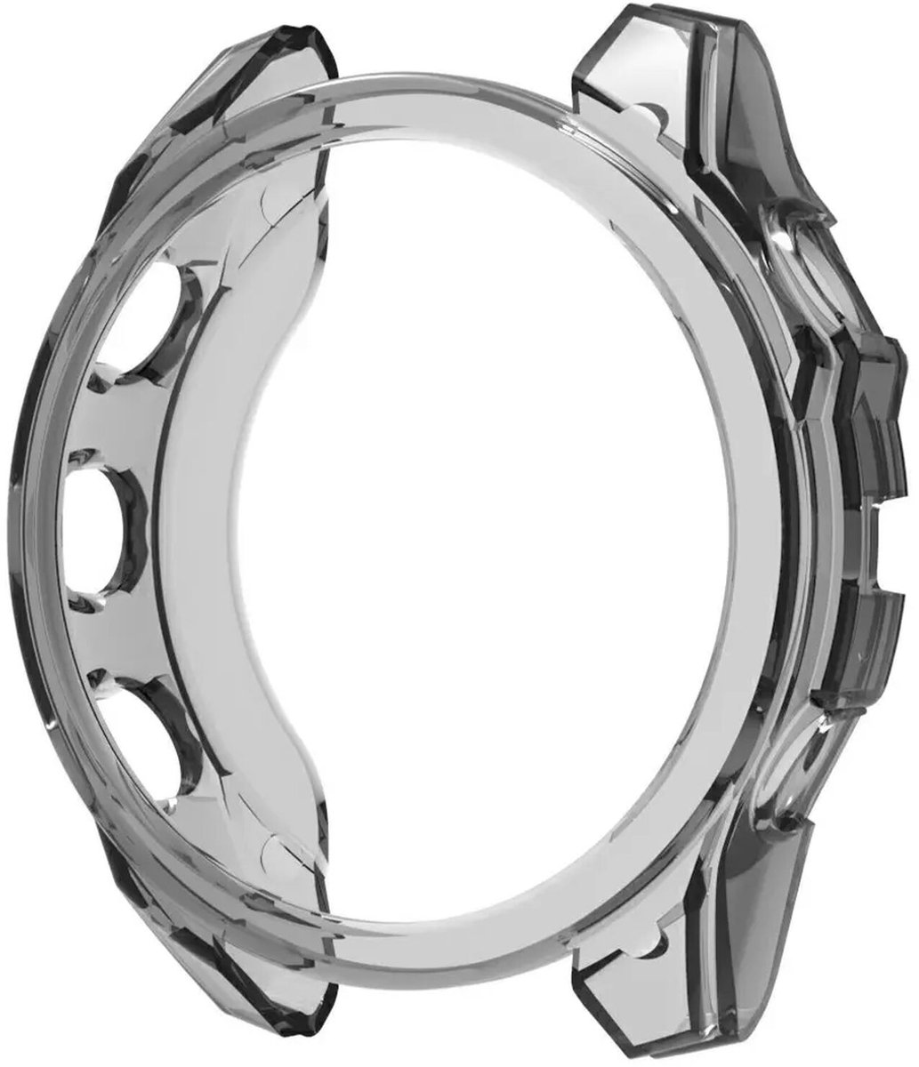 Hoesje Geschikt voor Garmin Fenix 8 43MM Bumper Case TPU Transparant Zwart