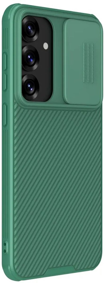 Nillkin CamShield Hoesje Geschikt voor Samsung Galaxy S25 Plus - Back Cover met Camera Slider - Extra Camera Bescherming - Groen